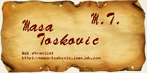 Maša Tošković vizit kartica